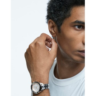 Reloj Octea Lux Sport Fabricado en Suiza, Brazalete de metal, Tono plateado, Acero inoxidable