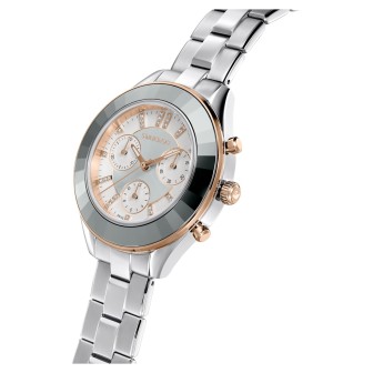 Reloj Octea Lux Sport Fabricado en Suiza, Brazalete de metal, Tono plateado, Acero inoxidable