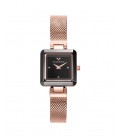 Reloj de Mujer Cerámica caja y malla milanesa de acero en Ip rosa