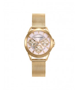 Reloj de Mujer Chic caja y brazalete de acero en Ip dorado
