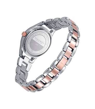 Reloj de Mujer Air caja y brazalete bicolor de acero e Ip rosa