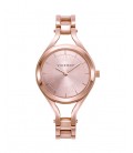 Reloj de mujer Air con caja y brazalete de acero Ip rosa