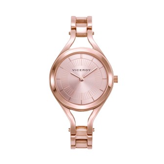 Reloj de mujer Air con caja y brazalete de acero Ip rosa