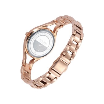 Reloj de mujer Air con caja y brazalete de acero Ip rosa