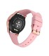Smartwatch Smart Pro de acero Ip rosa con malla milanesa y correa de piel rosa de recambio