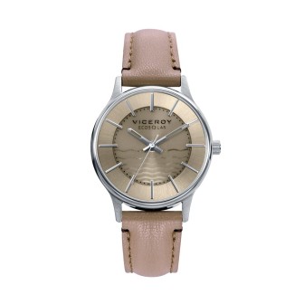 Reloj de Mujer Ecosolar caja de acero reciclado y correa vegana