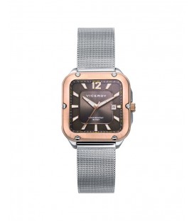 Reloj de Mujer Magnum caja bicolor y malla milanesa de acero