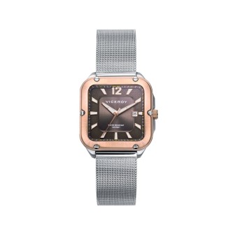Reloj de Mujer Magnum caja bicolor y malla milanesa de acero