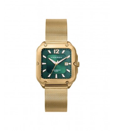 Reloj de Mujer Magnum caja y malla milanesa de acero en Ip dorado