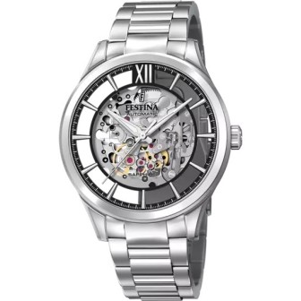 RELOJ  FESTINA AUTOMATIC SKELETON  CON ESFERA NEGRA