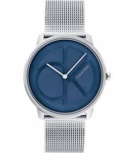 Reloj Calvin Klein Iconic Mesh Plateado y Azul