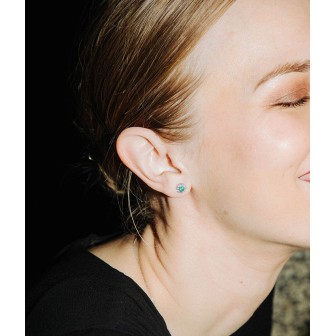 PENDIENTES LECARRE GLORY ORO BLANCO ESMERALDAS DIAMANTES