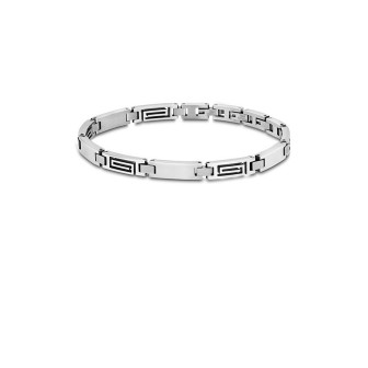 PULSERA LOTUS STYLE MEN IN BLACK  ACERO