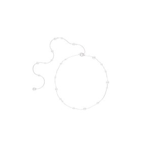 Collar Dangle encadenado con perlas redondas 40cm