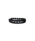 Pulsera Sailor de cuero y perlas negras 21cm