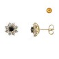 PENDIENTES TIPO ROSETA EN ORO AMARILLO