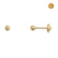 PENDIENTES MEDIA BOLA LAPIDADA 3MM