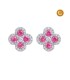 PINK SAPPHIRE AND DIAMOND CLOVER EARRINGS