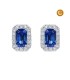 BLUE SAPPHIRE WITH DIAMONDS EARRINGS