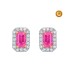PINK SAPPHIRE EARRINGS WITH DIAMONDS