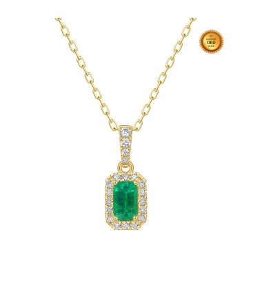 EMERALD AND DIAMOND NECKLACE