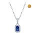 BLUE SAPPHIRE AND DIAMOND NECKLACE