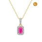 COLLAR ZAFIRO ROSA Y DIAMANTES COLLAR ZAFIRO ROSA Y DIAMANTES