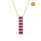 ELONGATED NECKLACE WITH RUBY AND DIAMONDS