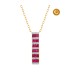 ELONGATED NECKLACE WITH RUBY AND DIAMONDS