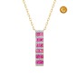 ELONGATED NECKLACE WITH PINK SAPPHIRES AND DIAMONDS