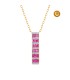 ELONGATED NECKLACE WITH PINK SAPPHIRES AND DIAMONDS