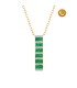 ELONGATED NECKLACE WITH EMERALDS AND DIAMONDS