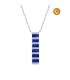 ELONGATED NECKLACE WITH BLUE SAPPHIRE AND DIAMONDS