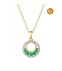 ROUND NECKLACE WITH EMERALDS AND DIAMONDS