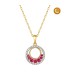 ROUND NECKLACE WITH RUBY AND DIAMONDS