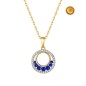COLLAR REDONDO CON ZAFIROS AZULES Y DIAMANTES COLLAR REDONDO CON ZAFIROS AZULES Y DIAMANTES