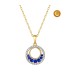 ROUND NECKLACE WITH BLUE SAPPHIRES AND DIAMONDS