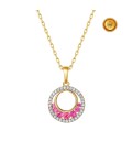 ROUND NECKLACE WITH PINK SAPPHIRES AND DIAMONDS