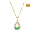 TEARDROP NECKLACE IN EMERALDS AND DIAMONDS