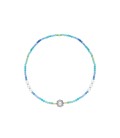 POP SEA COLOUR NECKLACE WITH GRADIENT STONES AND WHITE PEARLS