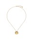 GOLD PLATED STEEL NECKLACE LE PALM WITH WHITE PEARL