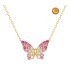 BUTTERFLY NECKLACE WITH PINK SAPPHIRES AND DIAMONDS
