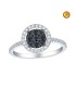 ANILLO CON DIAMANTES NEGROS Y BLANCOS