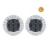 PENDIENTES CON DIAMANTES NEGROS Y BLANCOS