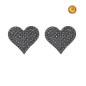 PENDIENTES CORAZON DE DIAMANTES NEGROS