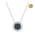 NECKLACE WITH BLACK AND WHITE DIAMONDS