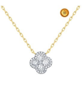 FLOWER NECKLACE WITH DIAMONDS