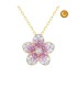 FLOWER NECKLACE WITH PINK SAPPHIRES AND DIAMONDS
