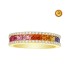 MULTICOLOR SAPPHIRE, RUBY AND DIAMONDS RING