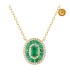 OVAL NECKLACE WITH EMERALDS AND DIAMONDS